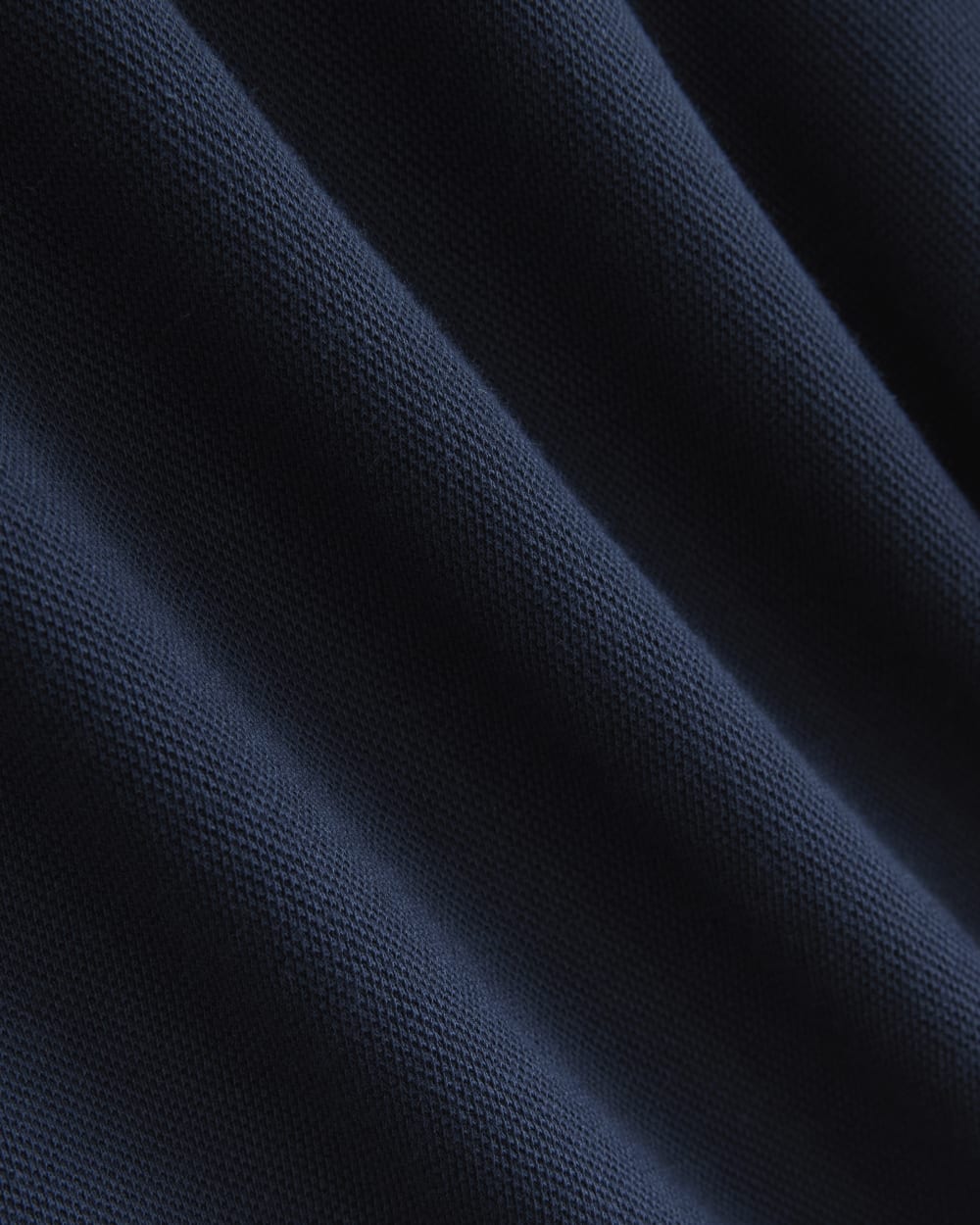 Pique Polo Short-Sleeve Dress in Navy — detail view