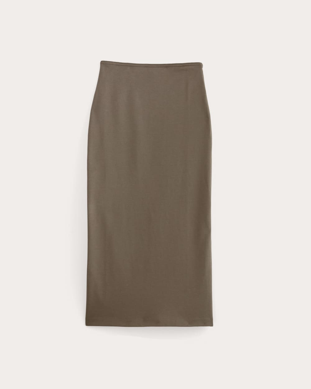 The Dream Maxi Skirt in Deep Taupe — front view