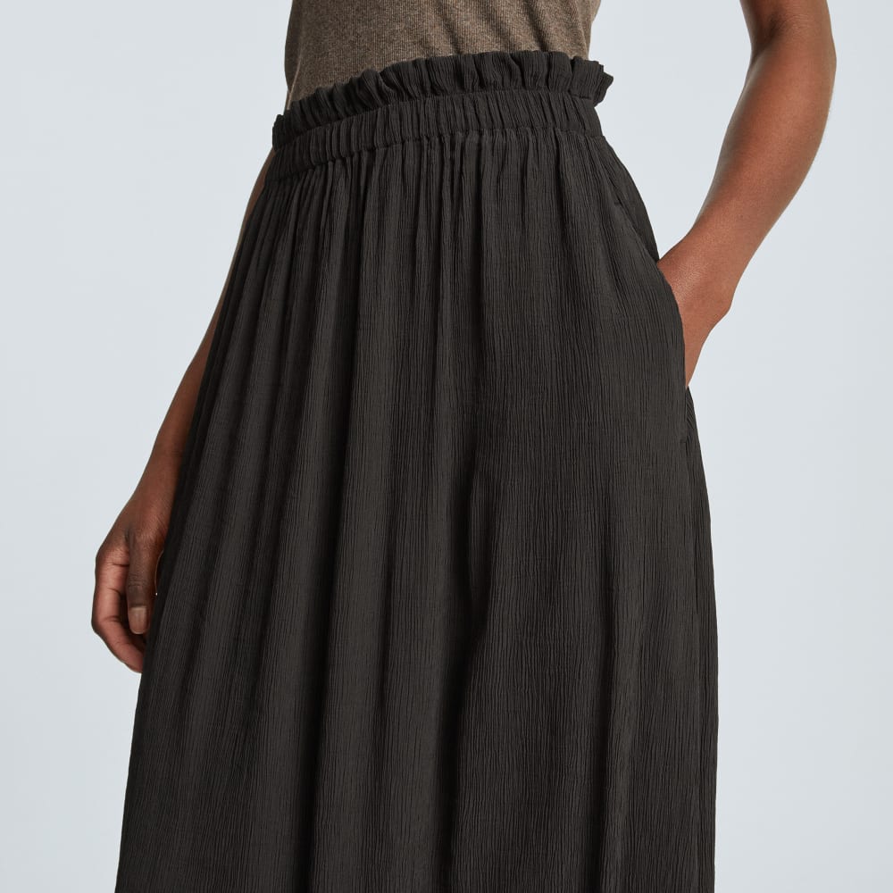 The Naia™ Ripple Skirt in Black — detail view