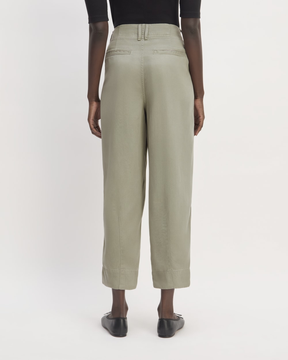 The Utility Pant in Buttersoft in Sage Green — detail view