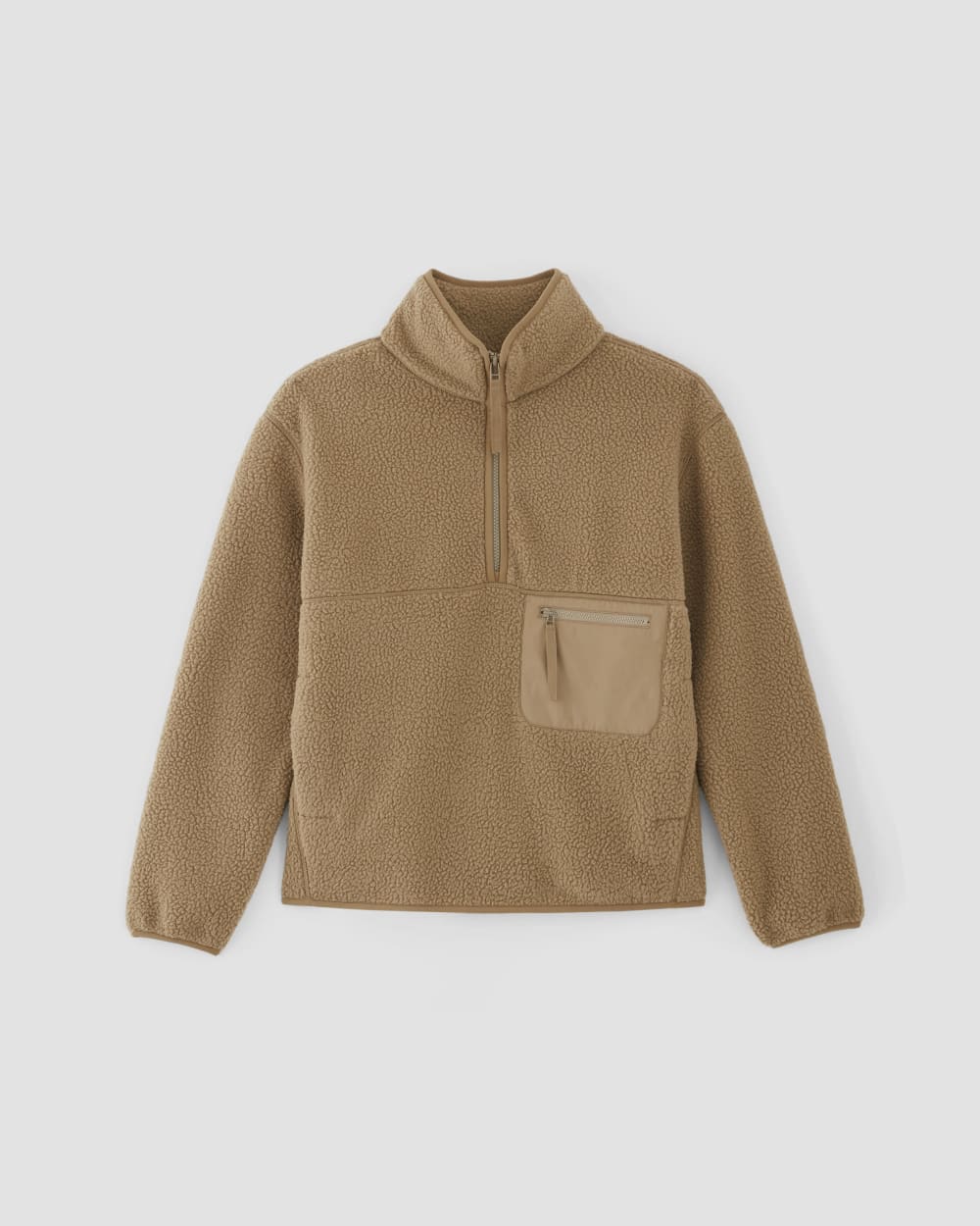 The ReNew Fleece Oversized Half-Zip in Tiger's Eye — alternate view