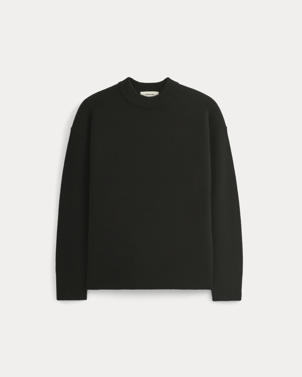 Cashmere Boyfriend Sweater in Black — alternate view
