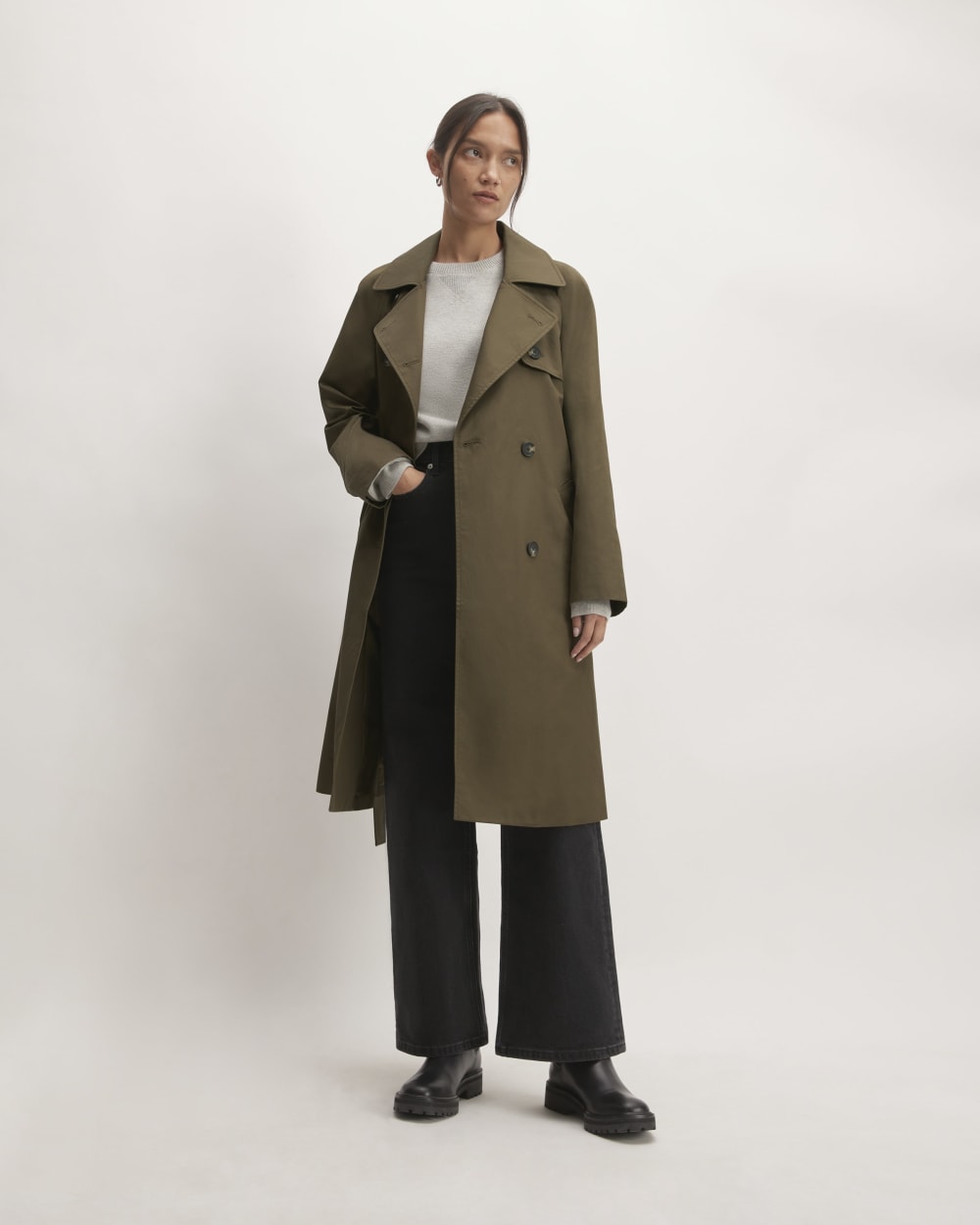 The Trench Coat in Beech — front view