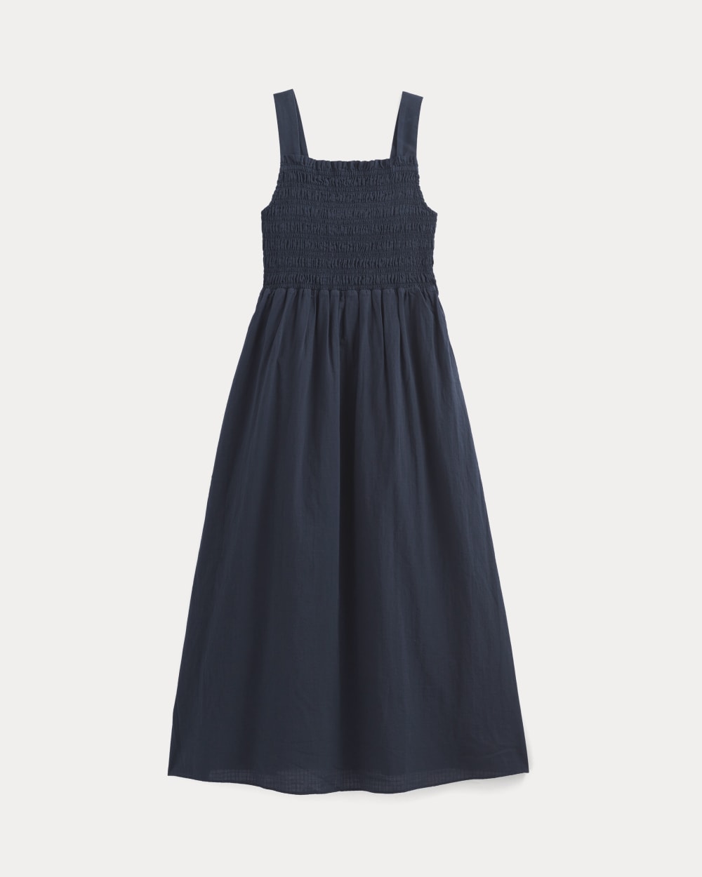 The Gauze Smock Dress in Navy — alternate view