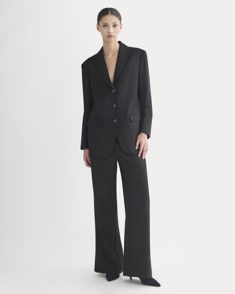 Blazer in Tailor Twill in Black — detail view