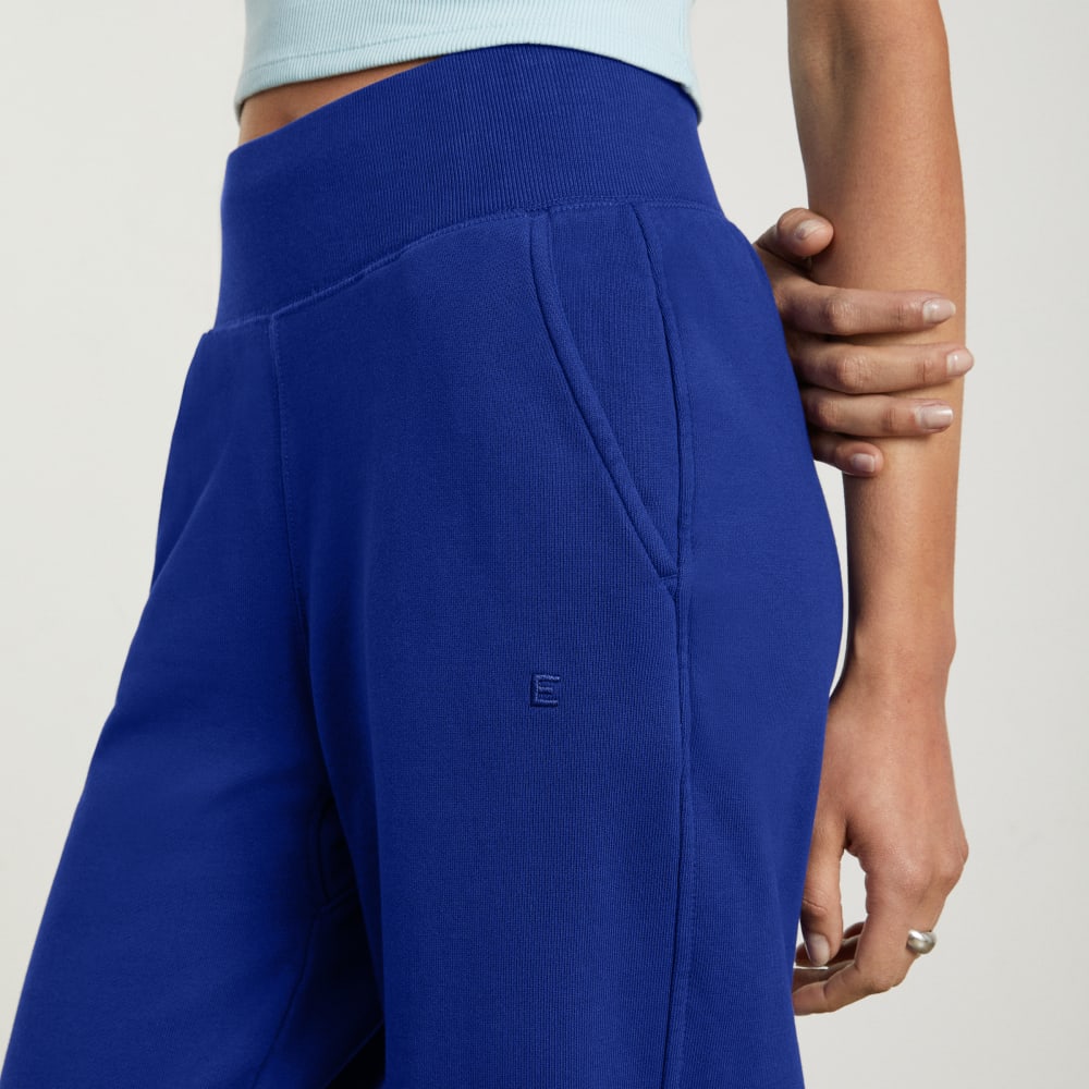 The Track High-Waist Pant in Cobalt — detail view