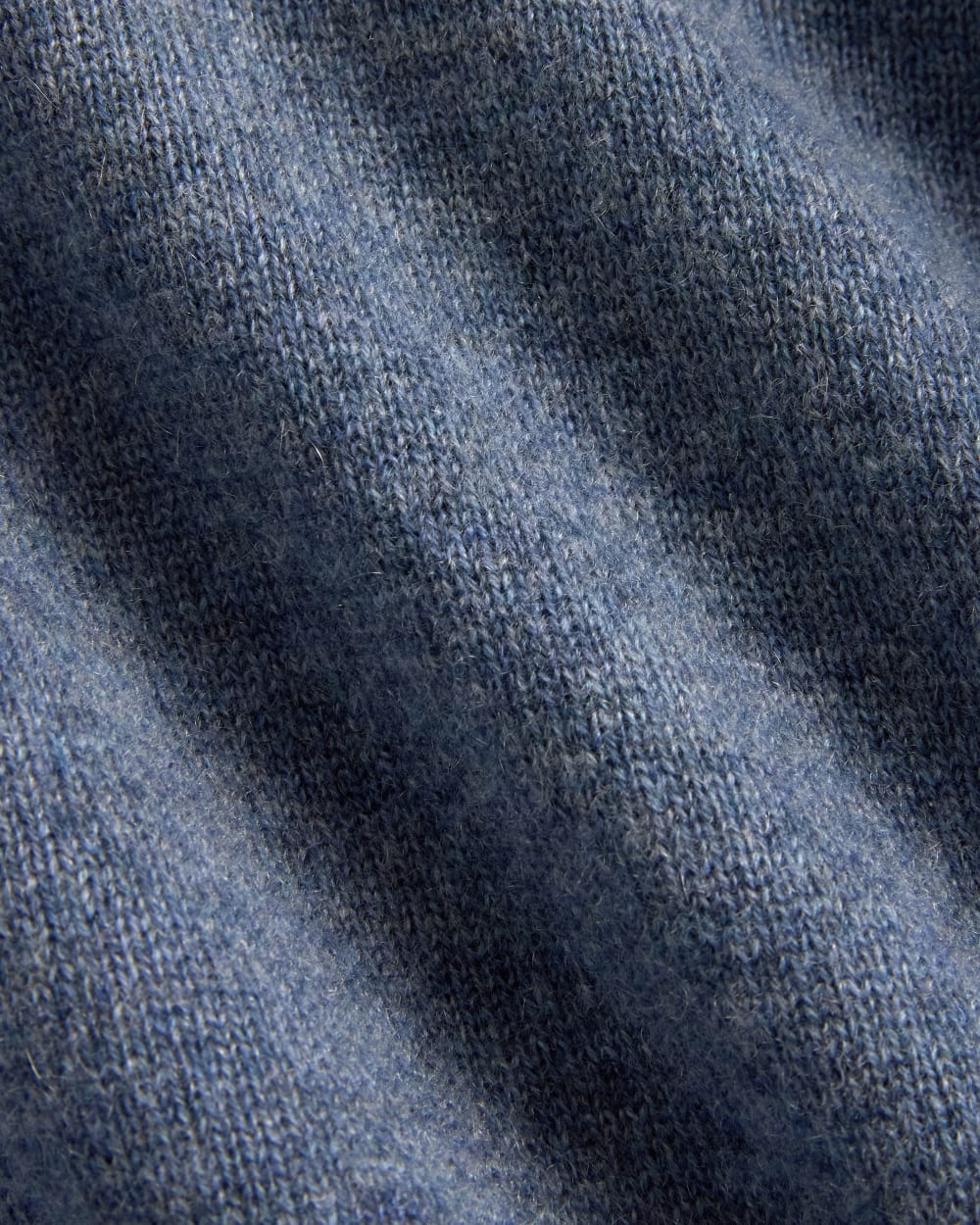 The Classic V in Cashmere in Denim Blue — detail view