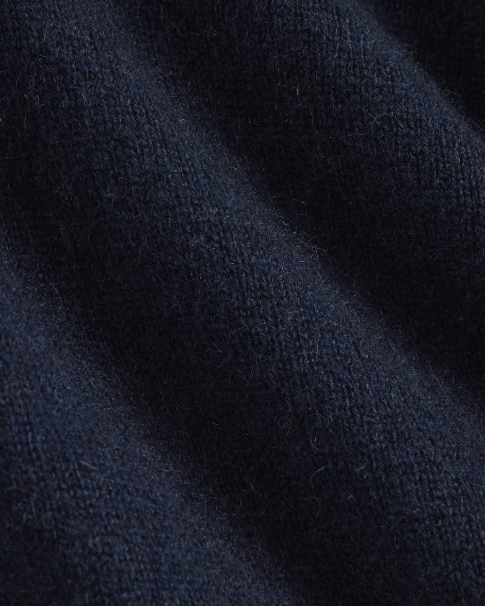 The Classic V in Cashmere in Navy — detail view
