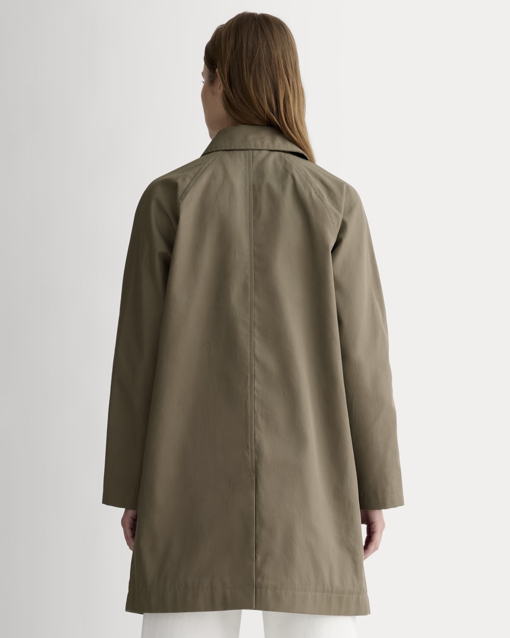 The Mac Coat in Deep Taupe — detail view