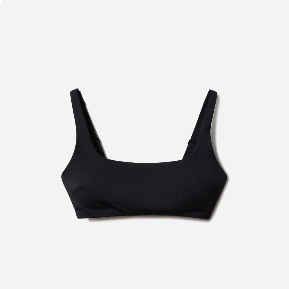 The Square-Neck Bikini Top in Black — alternate view