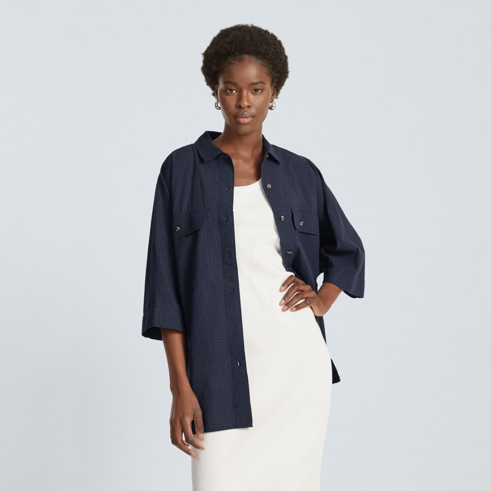 The Cotton Tourist Shirt in Navy — alternate view
