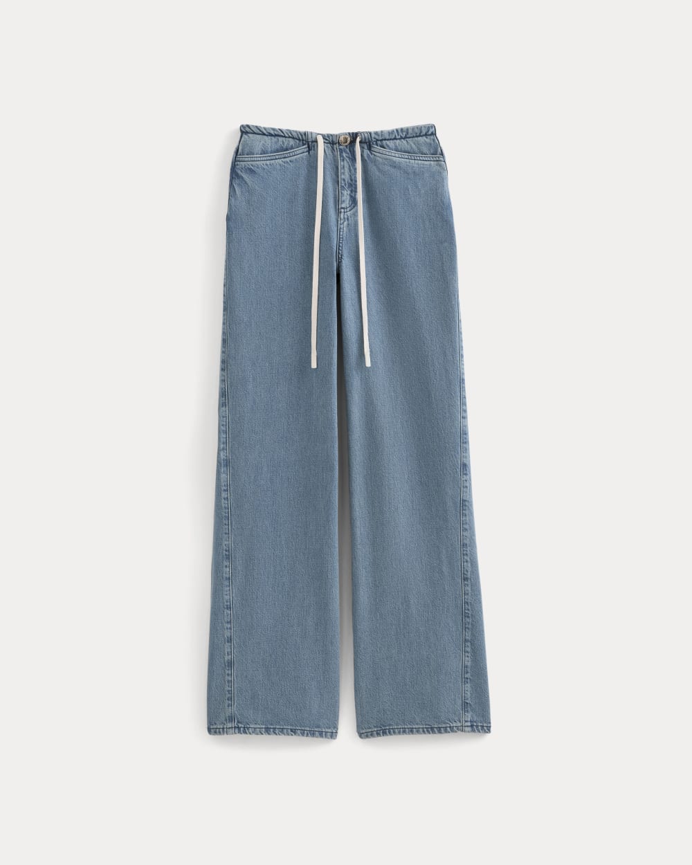 Low-Slung Tie-Front Jean in Medium Indigo — alternate view