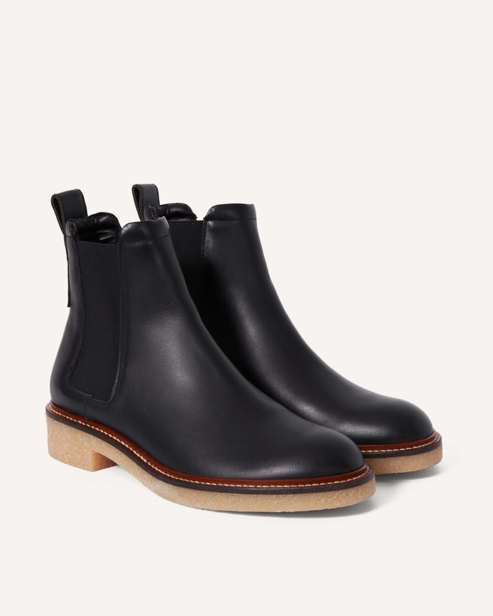 The Chelsea Boot in Black — front view