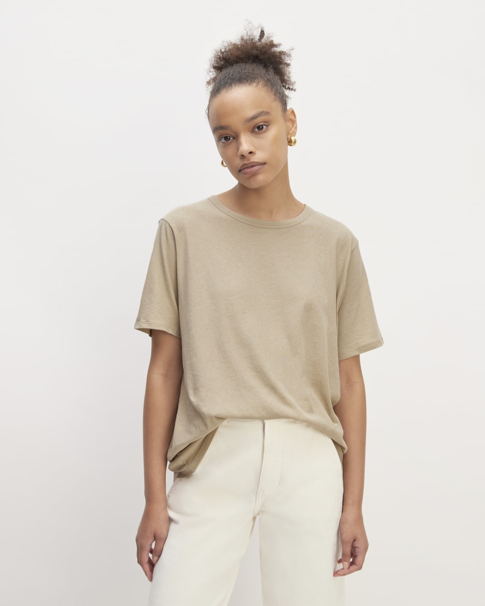 The Air Tee in Trench Coat Khaki — front view