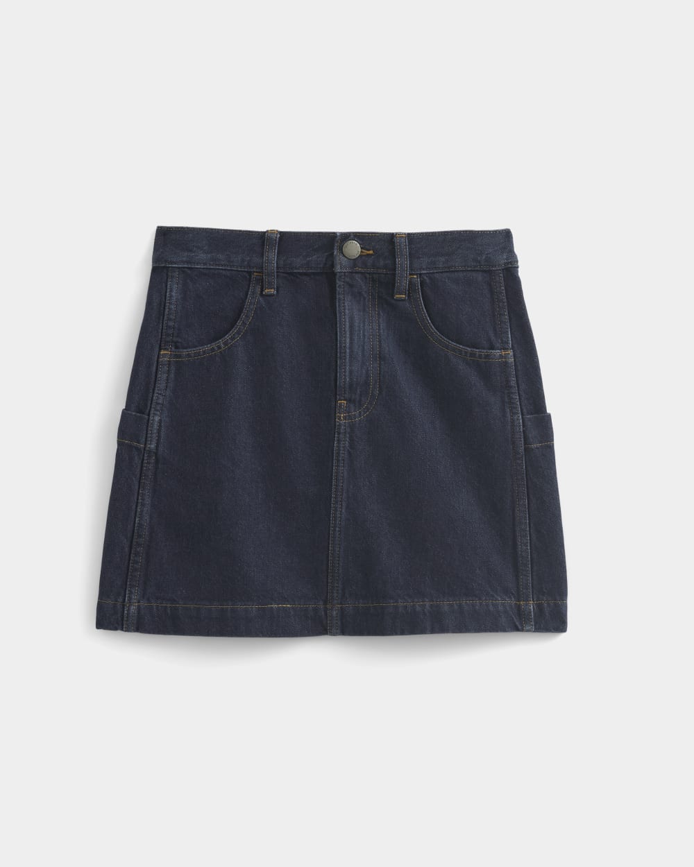Denim Utility Mini Skirt in Tungsten Rinse — alternate view