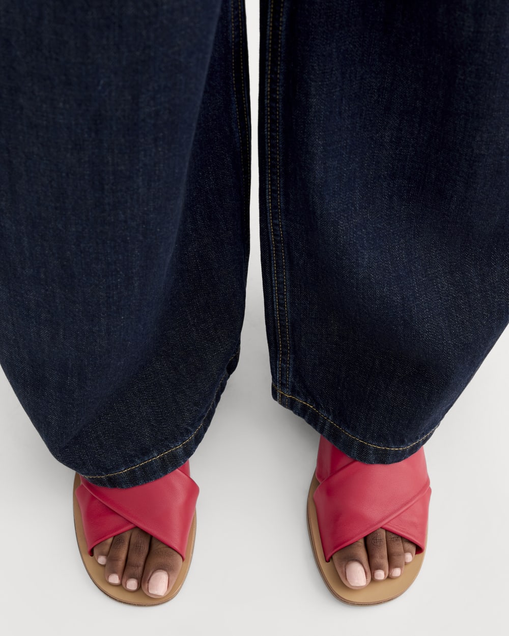 The Day Crossover Sandal in Classic Red — detail view