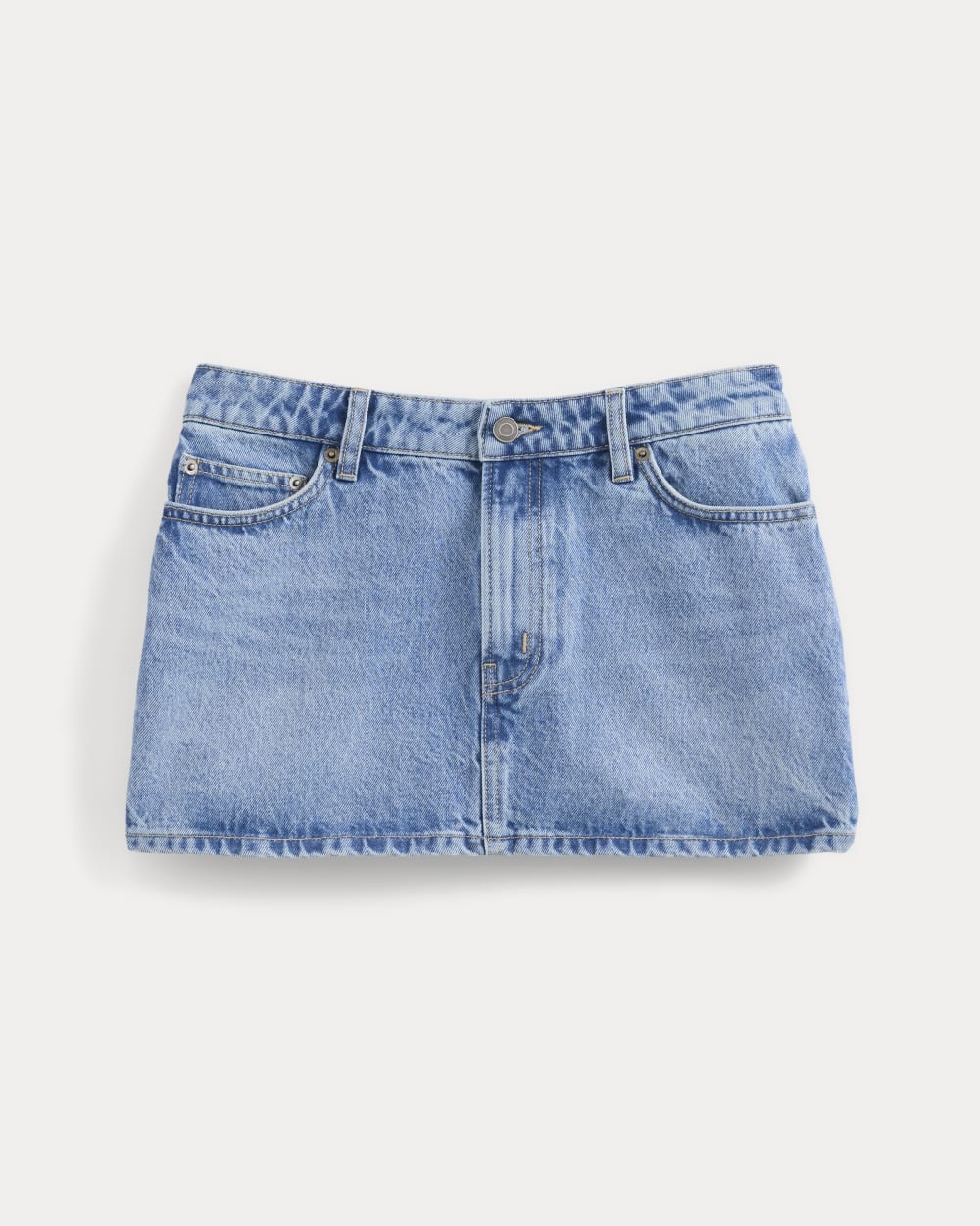 Everlane x Elena Bonvicini Thalia Mini Skirt in Crystal Cove Indigo — alternate view