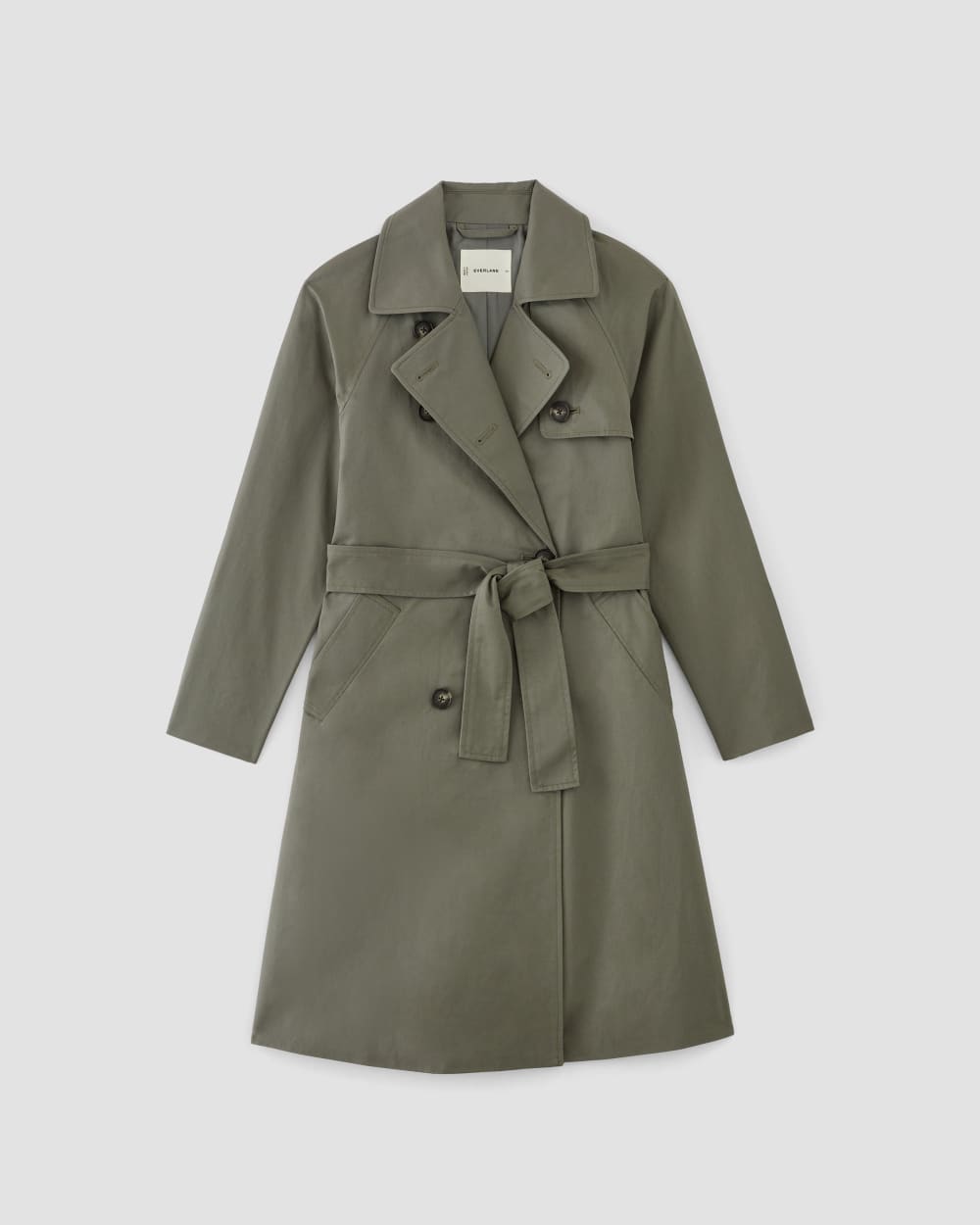 The Trench Coat in Pewter Green — alternate view