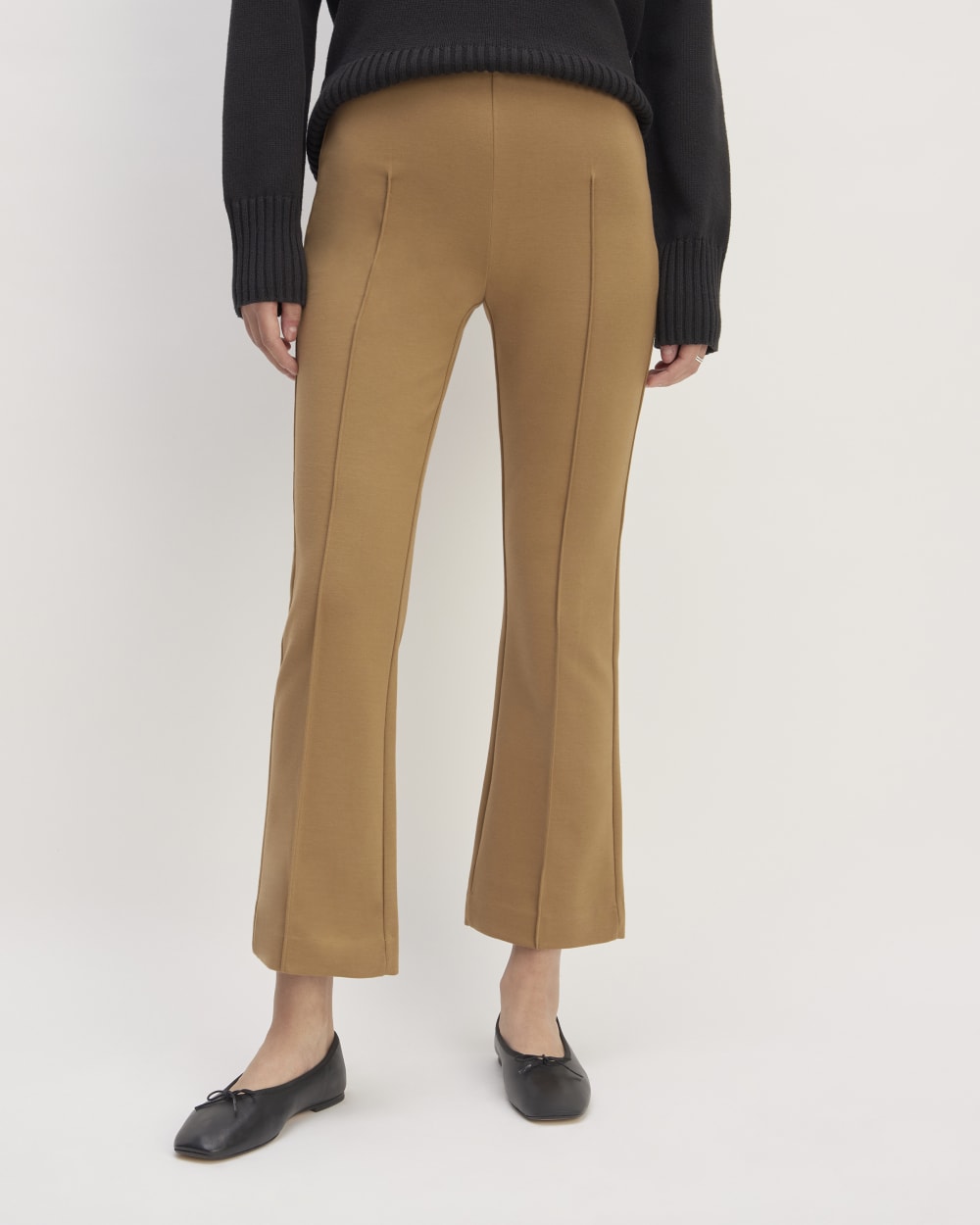 The Dream Kick Flare Pant in Toasted Coconut — detail view
