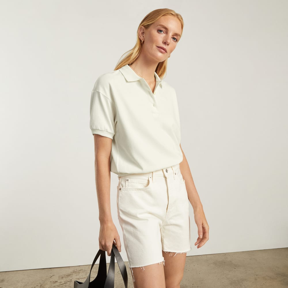 The Oversized Polo in Canvas — detail view