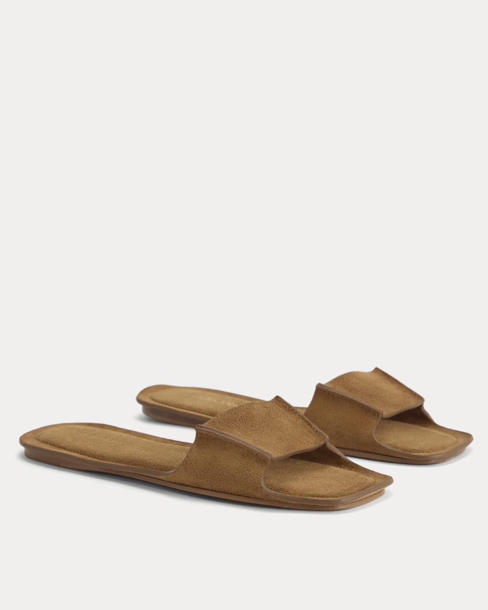 Made in Italy Opanka Band Sandal in Biscott Suede — detail view