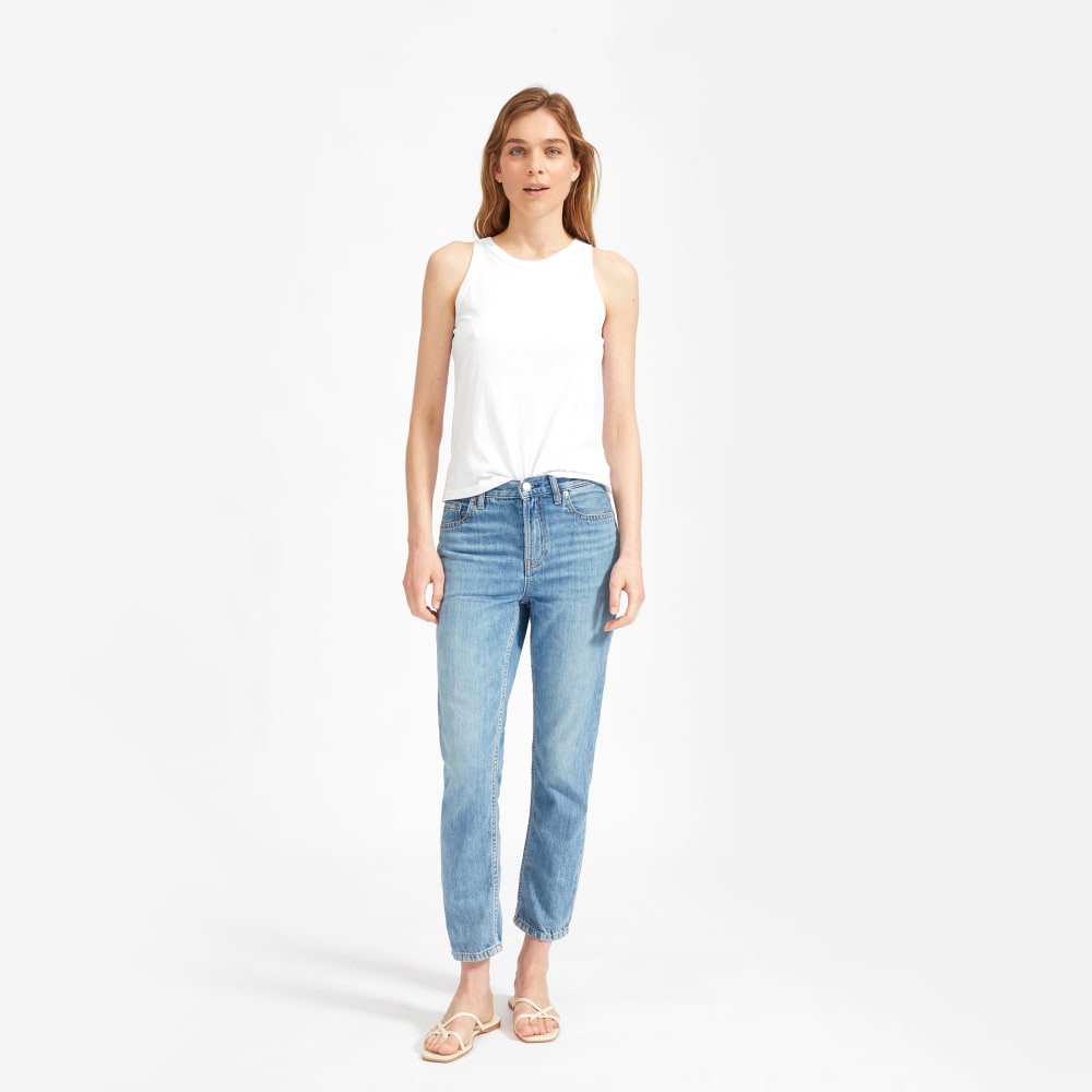 The Super-Soft Relaxed Jean in Vintage Light Blue — detail view