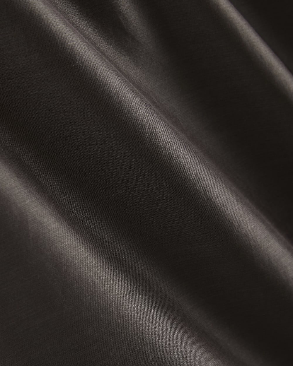Midi Skirt in Cotton-Silk Organza in Dark Chocolate — detail view