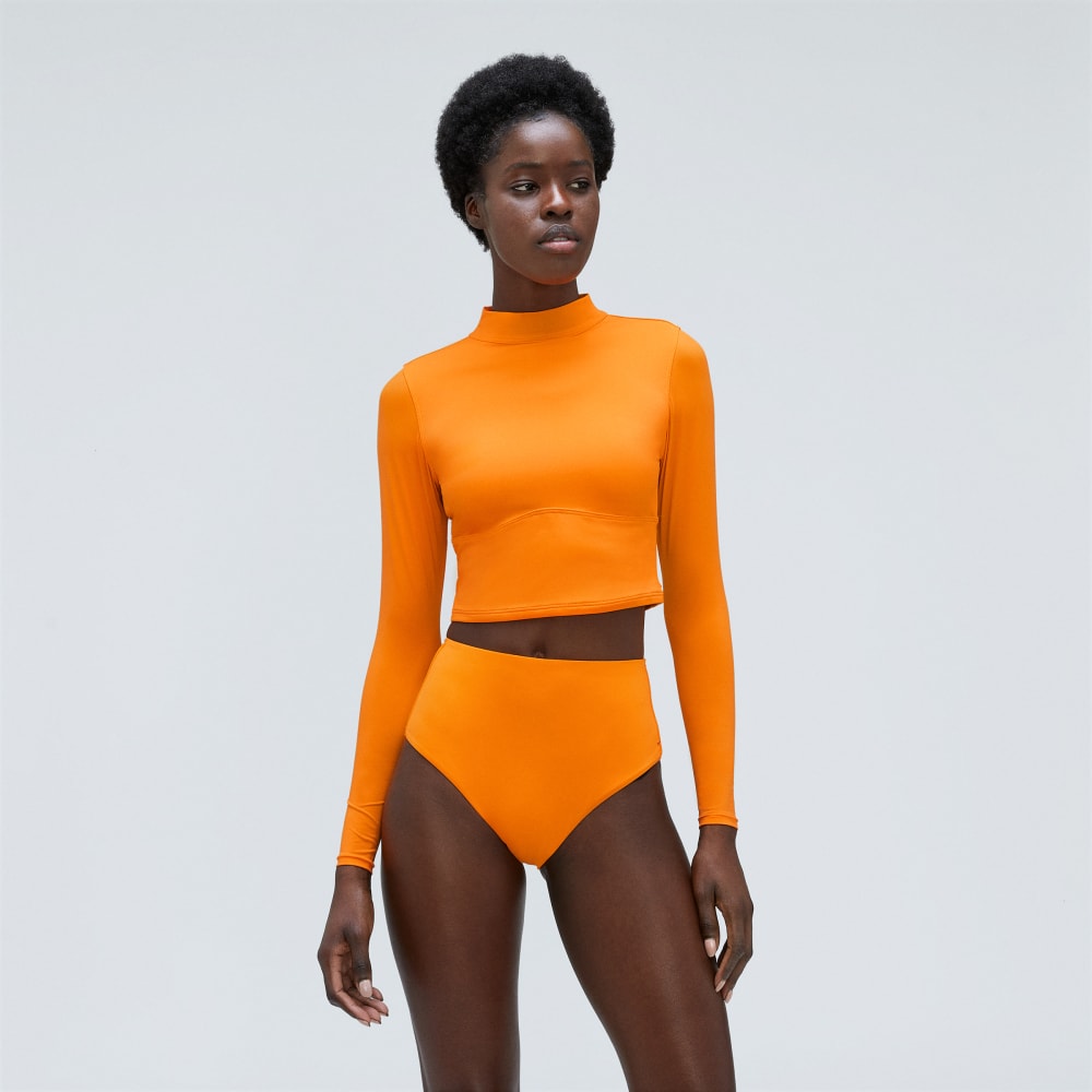 The Long Sleeve Rash Guard in Turmeric — alternate view