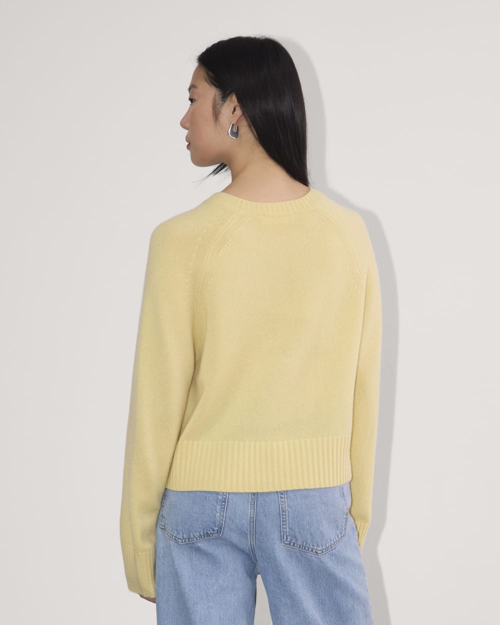 The Boxy Crew in Cashmere in Parsnip — detail view