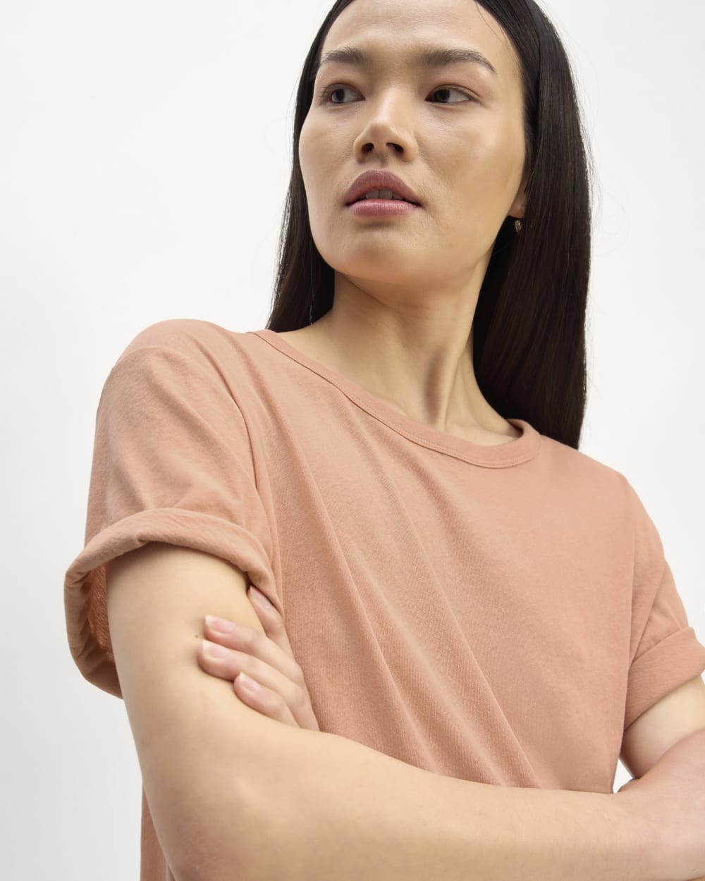 The Air Tee in Blush Pink — front view