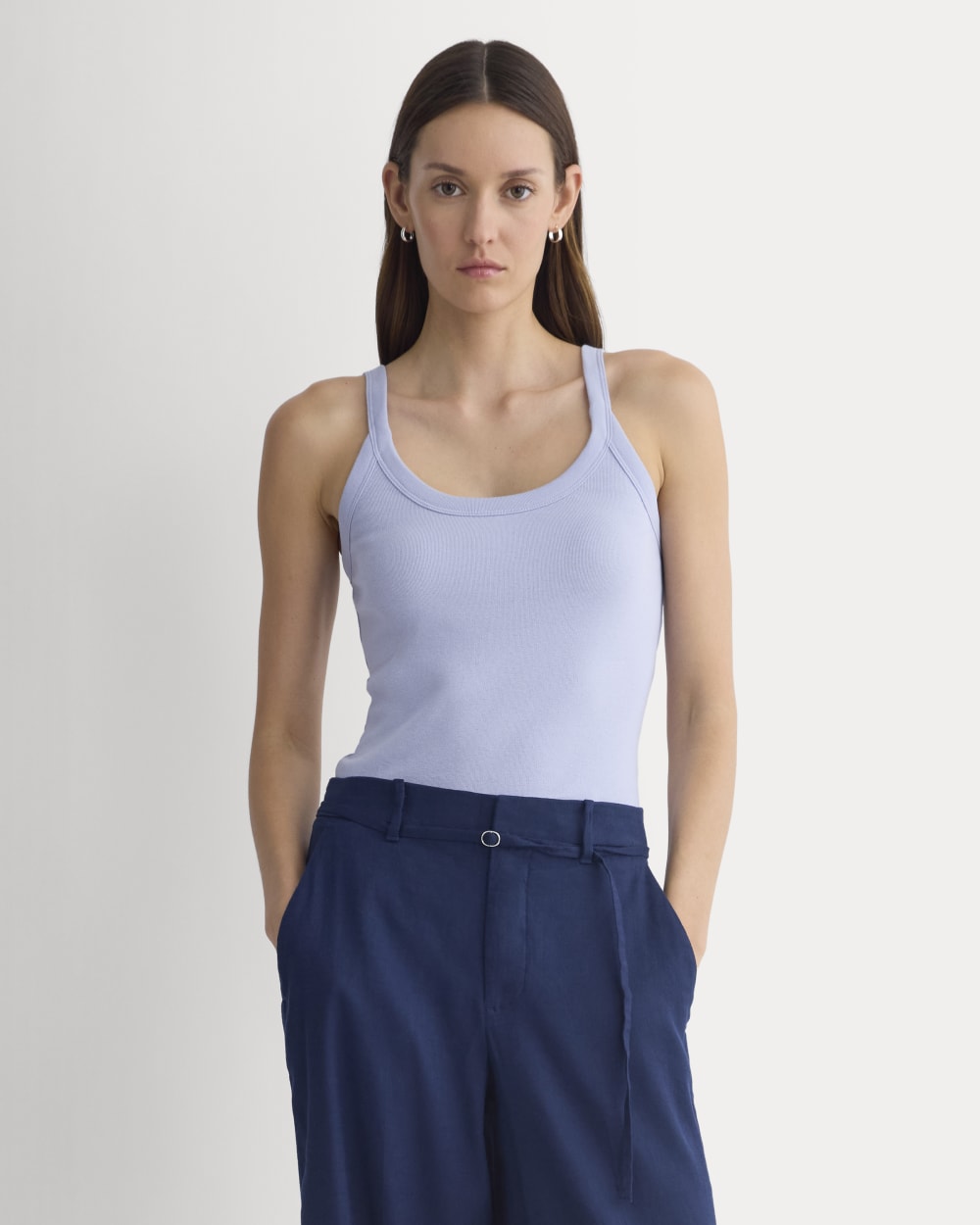 RetroSoft U-Neck Tank in Aleutian — front view