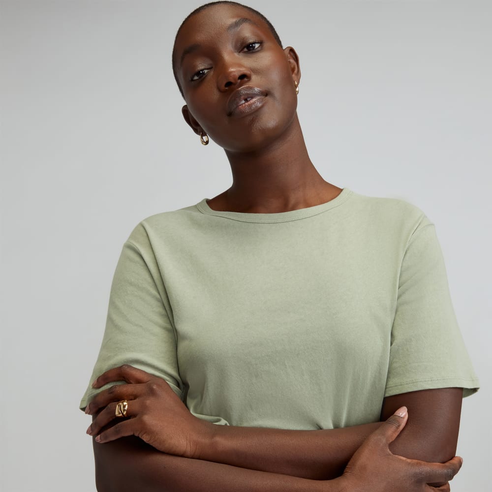 The Air Tee in Seagrass — detail view