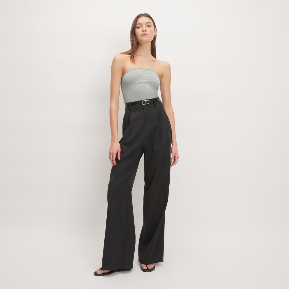 The Tube Top in Heathered Grey — detail view