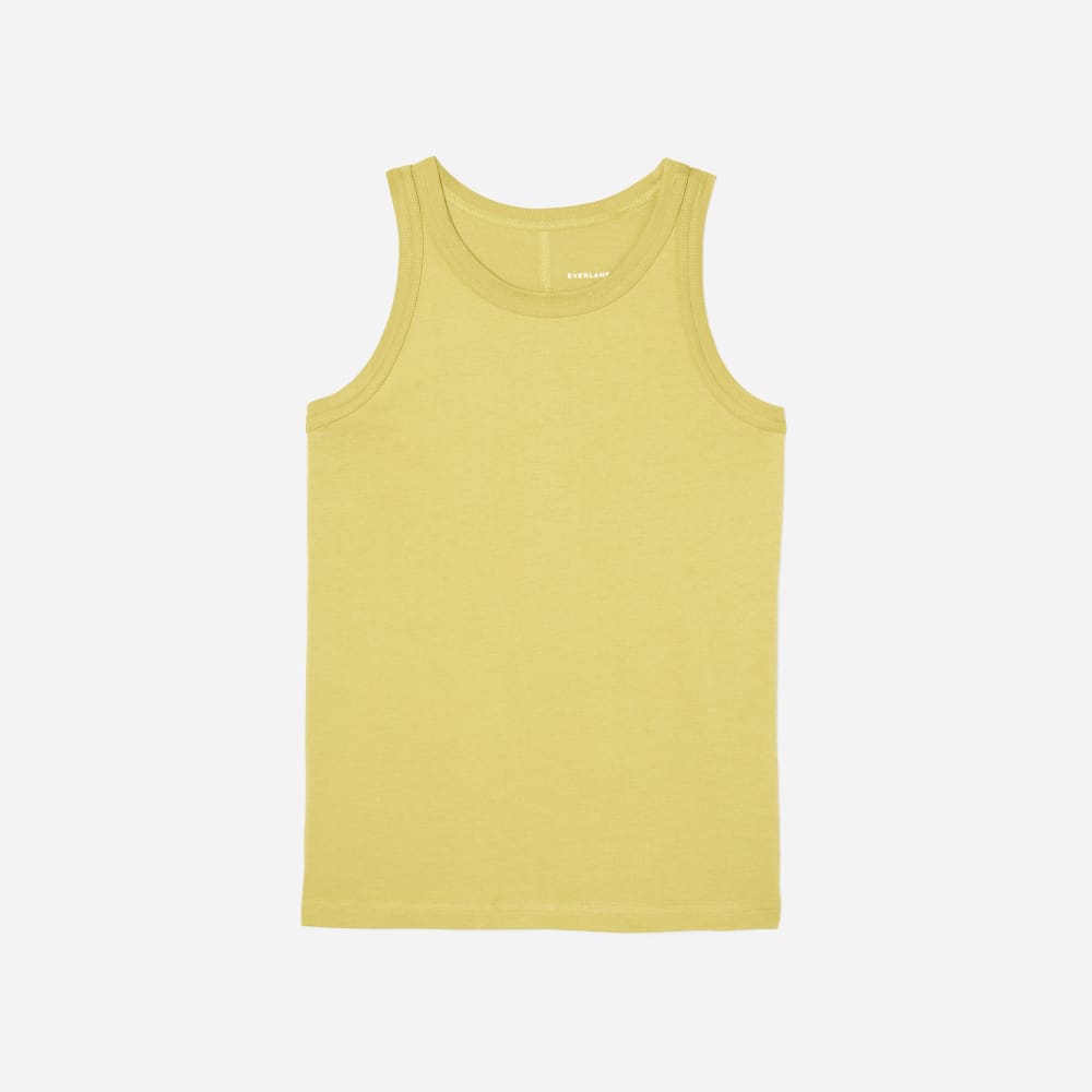 The Tank in Essential Cotton in Leek — front view