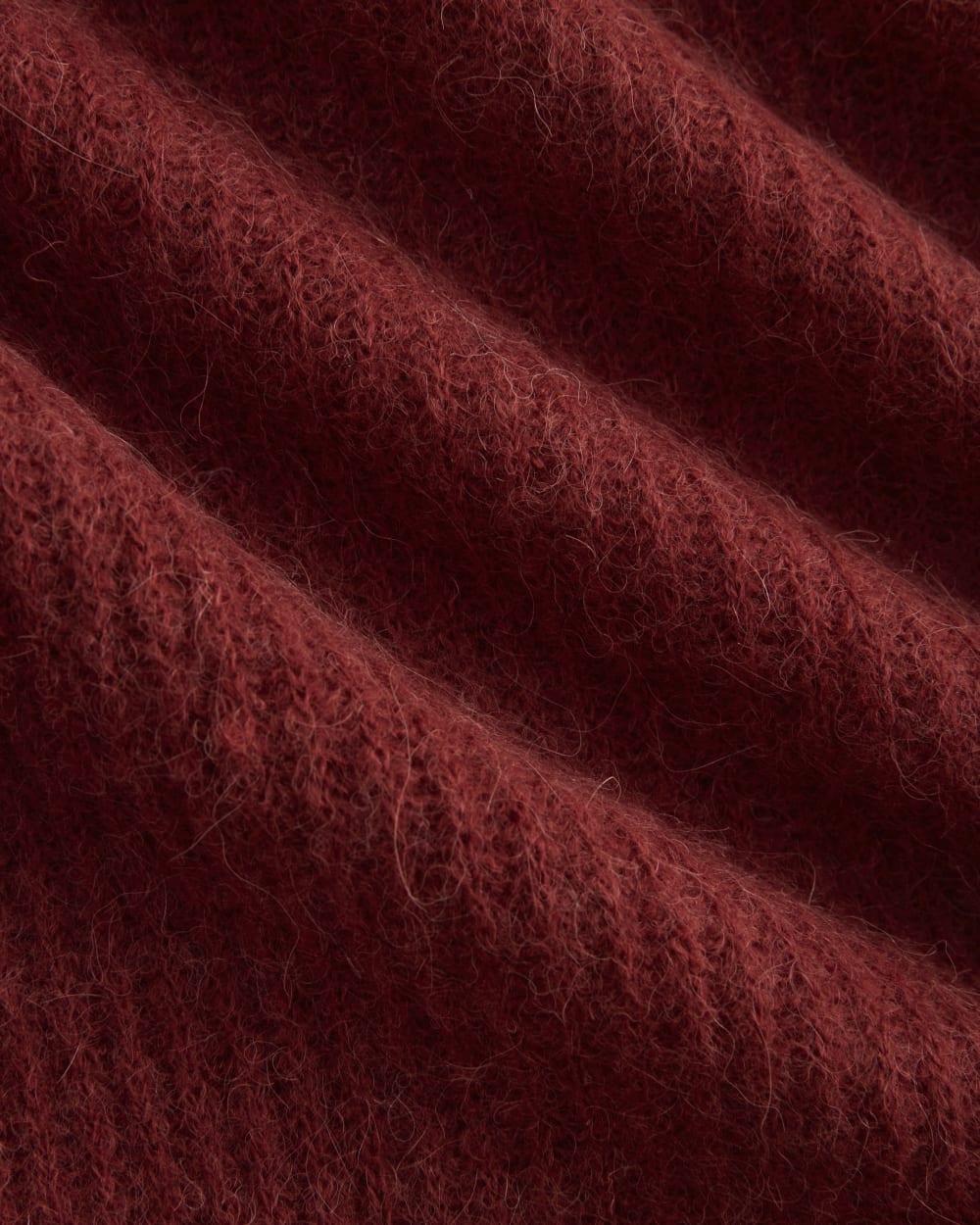 The Cocoon Crew in Alpaca in Merlot — detail view