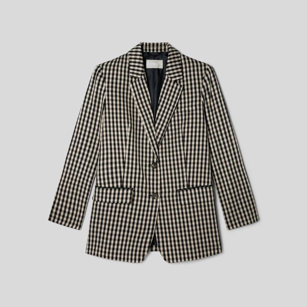 The Oversized Blazer in Buttersmooth in Khaki / Black — alternate view
