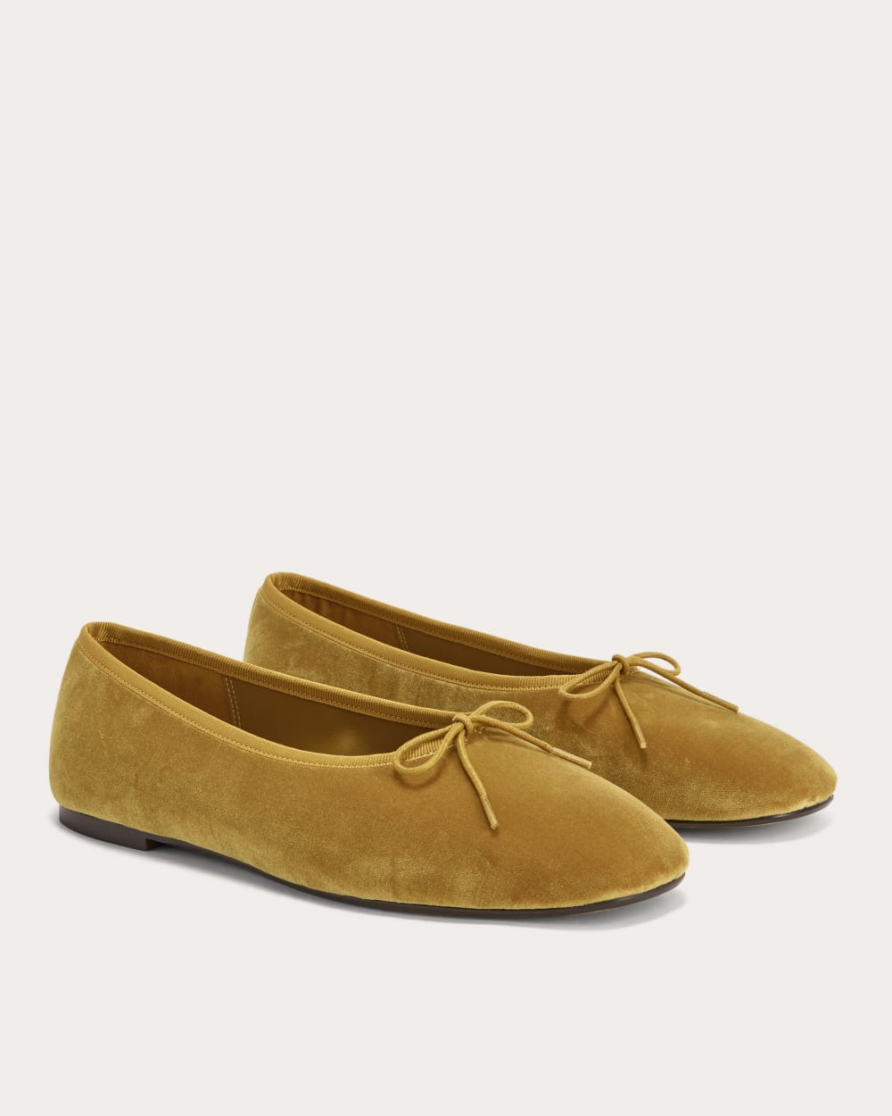 The Day Ballet Flat in Golden Sun Velvet — detail view