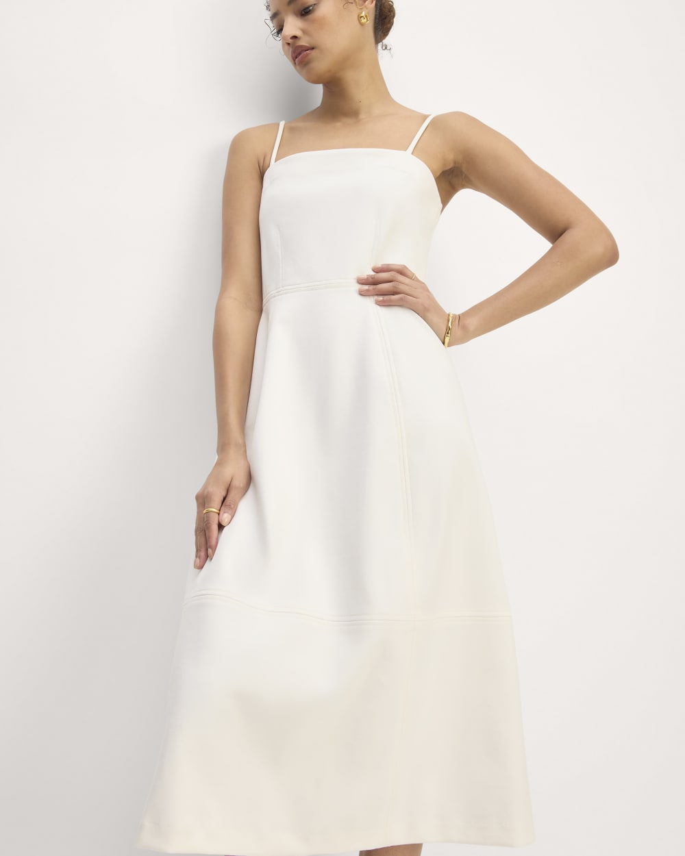The Dream Everywhere Dress in Bone — detail view