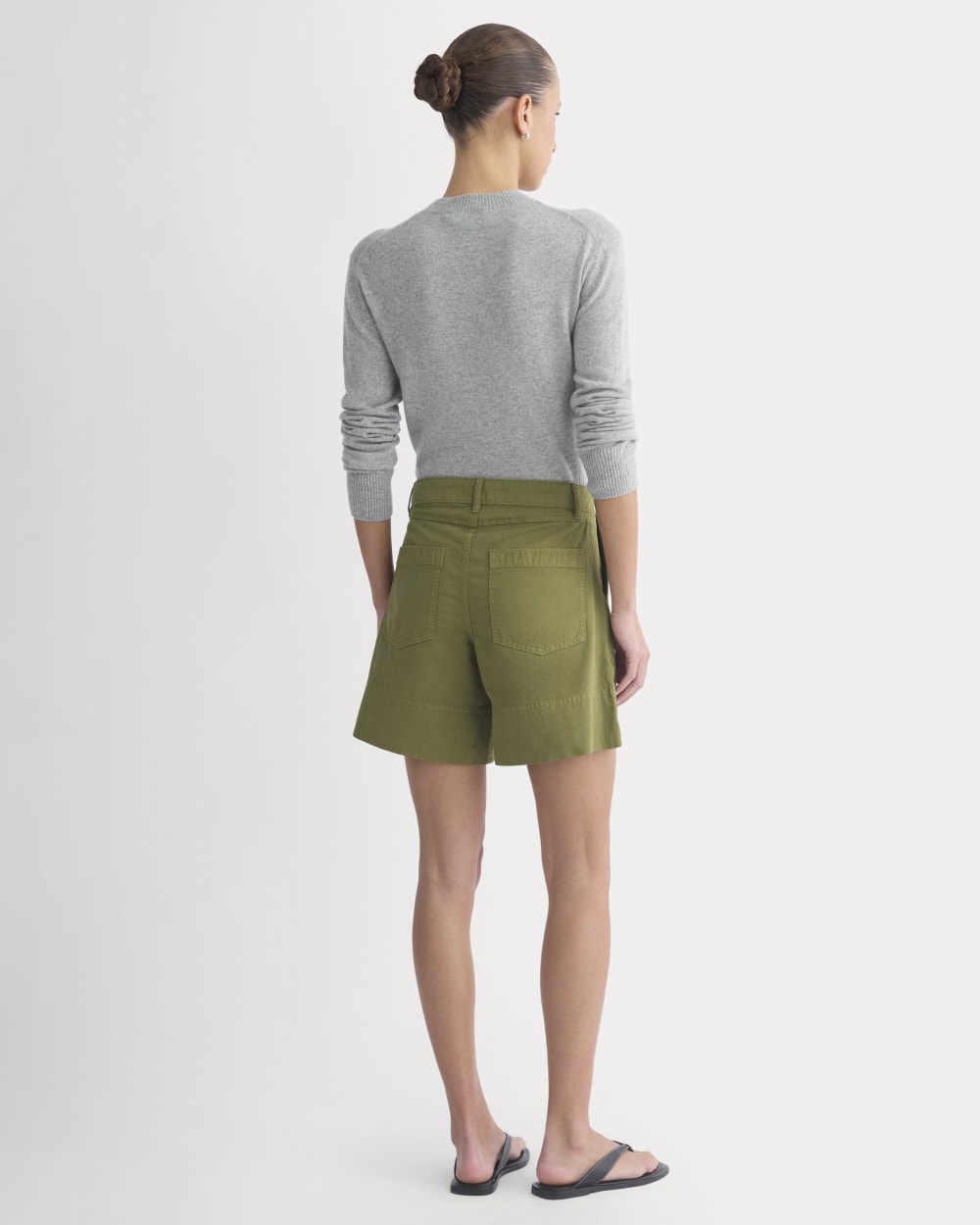 Seamed Everywhere Short in Mayfly — detail view