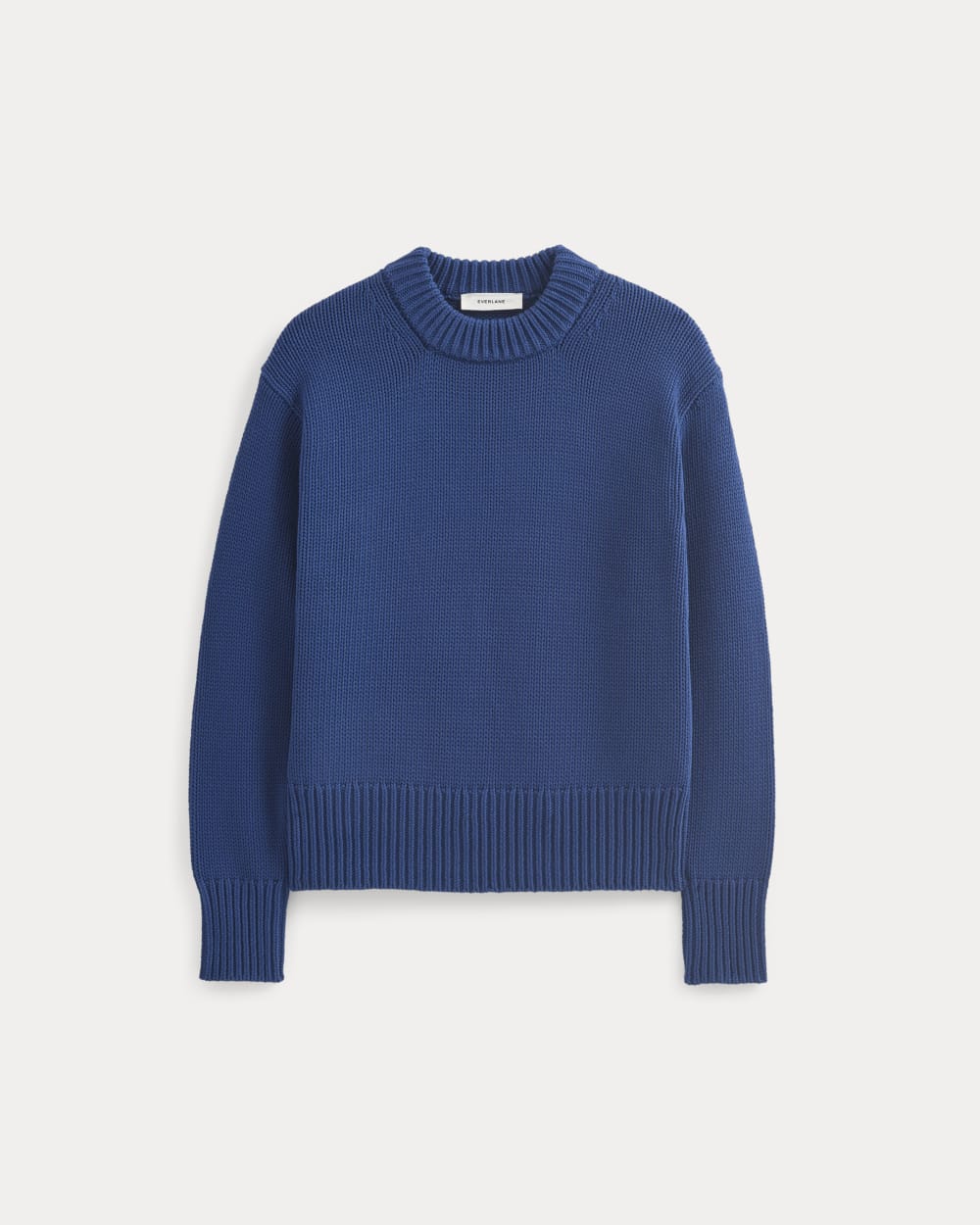 Oversized Cocoon Crew in Elevated Cotton in Estate Blue — alternate view