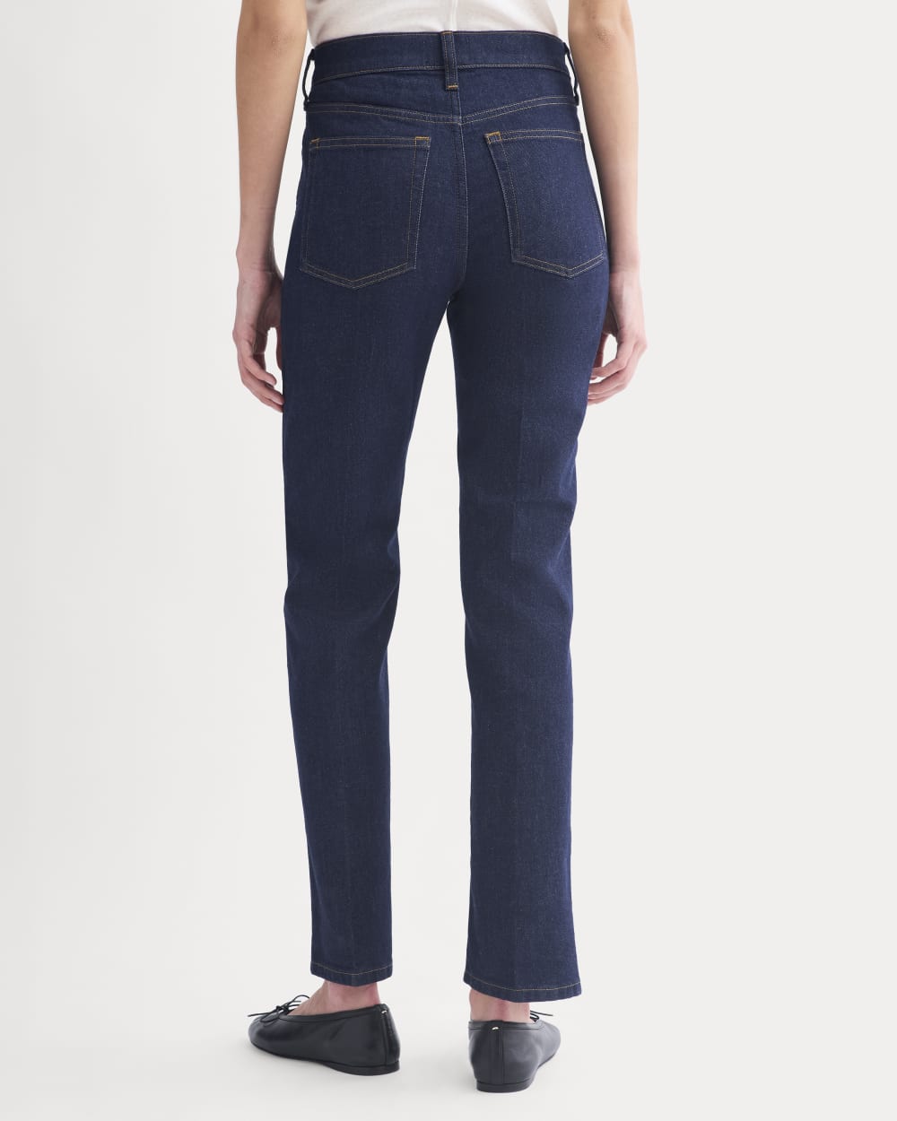 High-Rise Cigarette Jean in Pure Blue — detail view