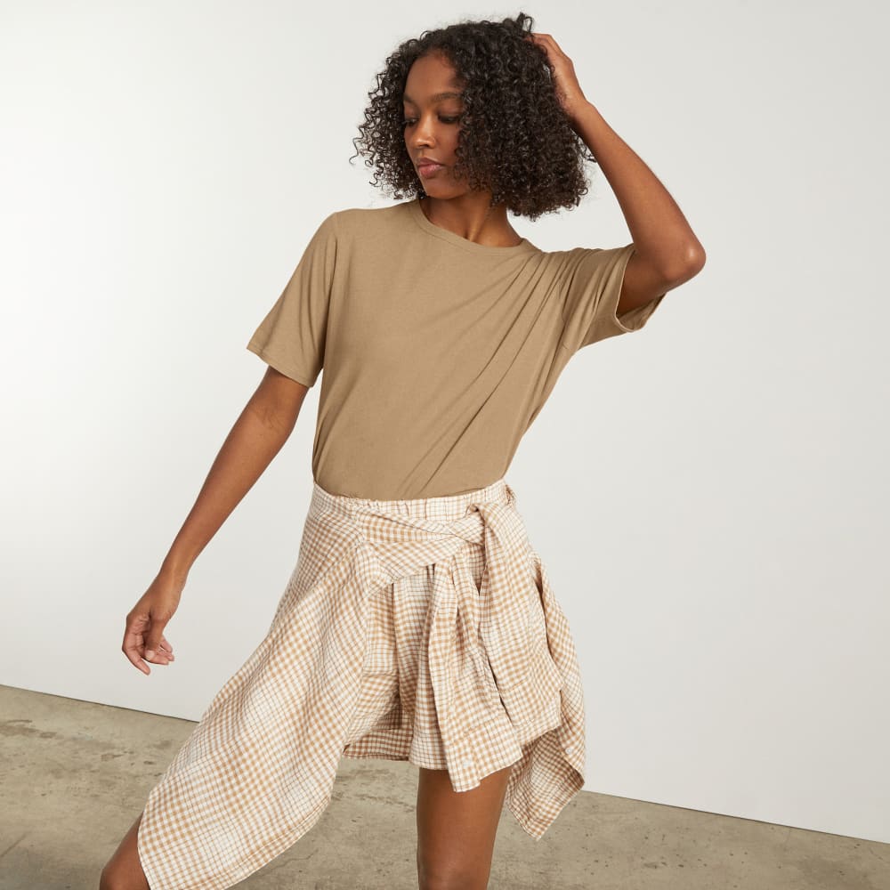 The Air Tee in Iced Coffee — detail view