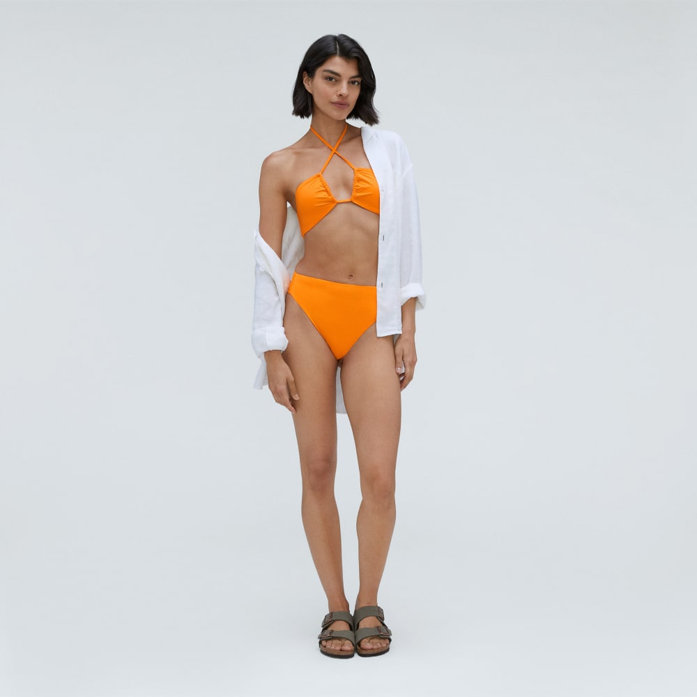 The String Bandeau Top in Turmeric — detail view