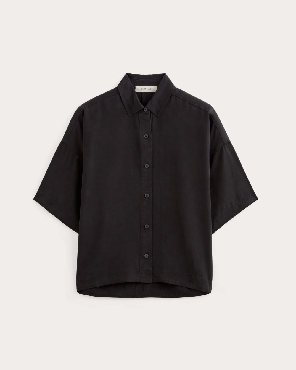 The Short-Sleeve Square Shirt in Butterlite in Black — alternate view
