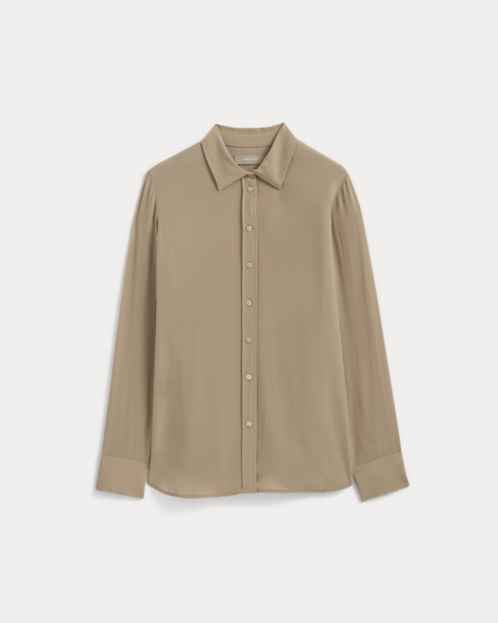 The Must-Have Shirt in Washable Silk in Burnt Sugar — alternate view