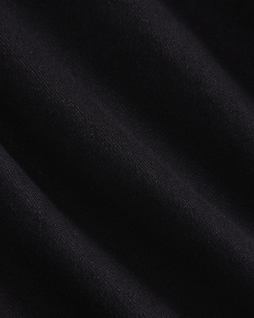 Long Vest in Stretch Linen in Black — detail view