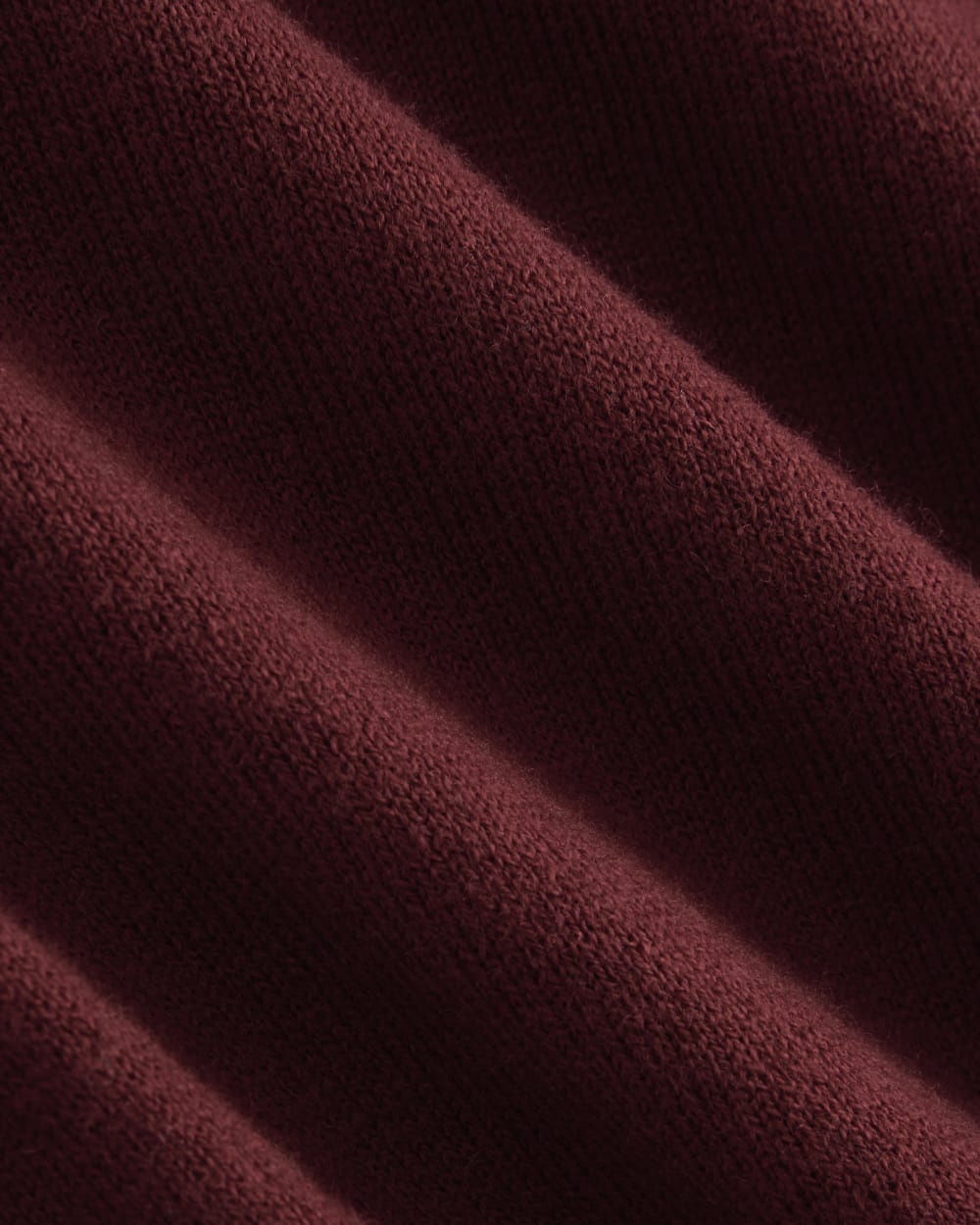 Oversized Polo Sweater in Cotton Merino in Deep Red — detail view