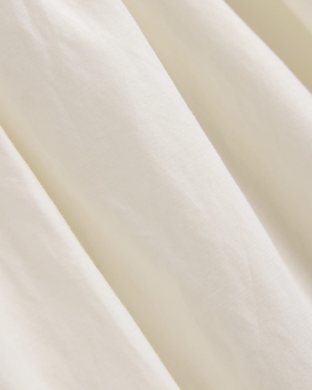 Midi Dress in Cotton Silk Voile in Bone — detail view