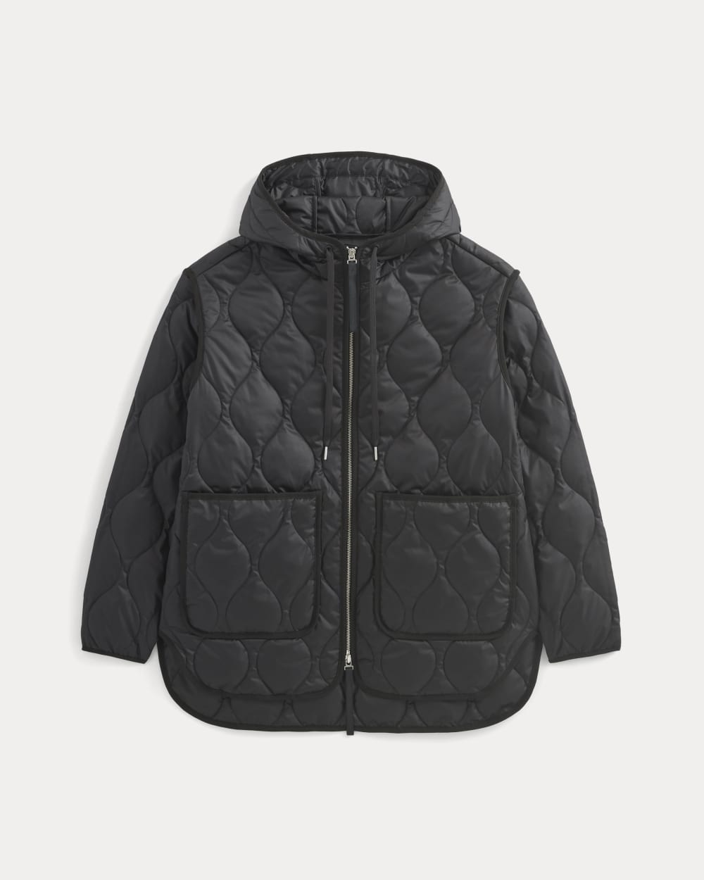 ReNew Quilted Hooded Liner in Black — alternate view