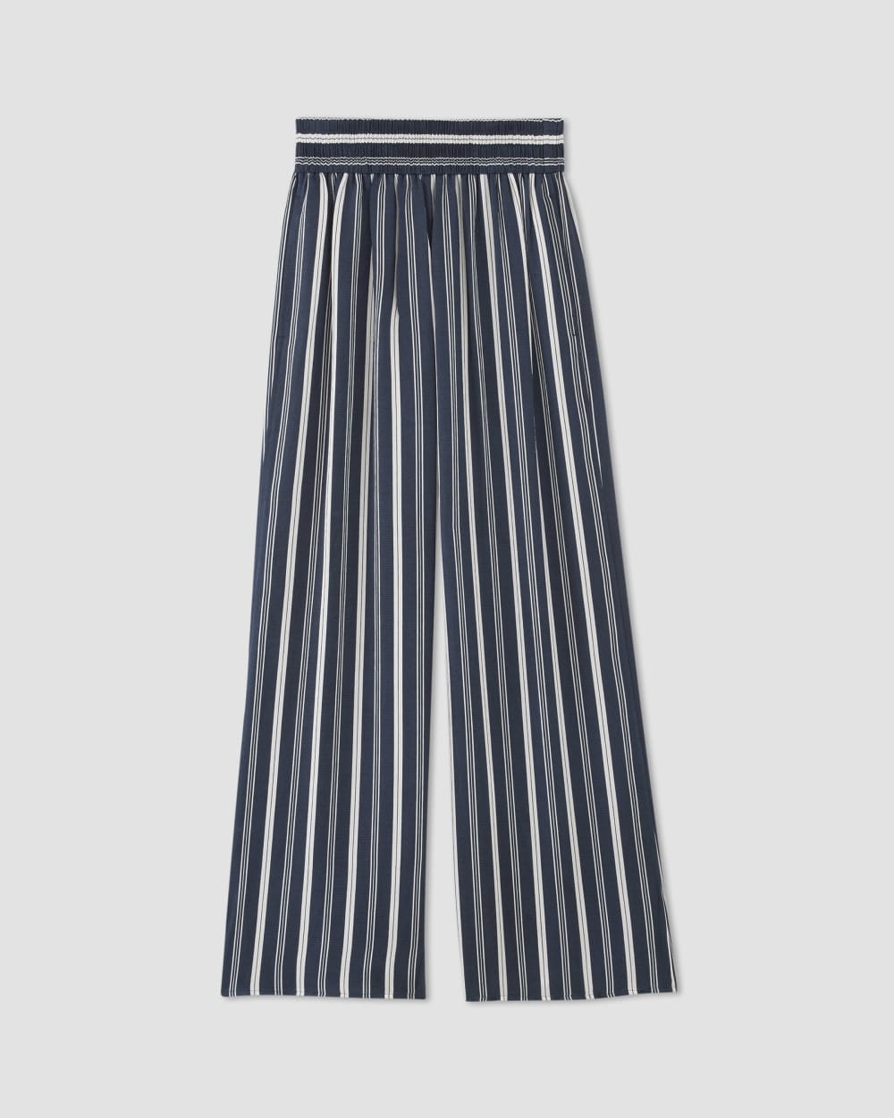 The Satin Pull-On Pant in Navy / Bone — alternate view